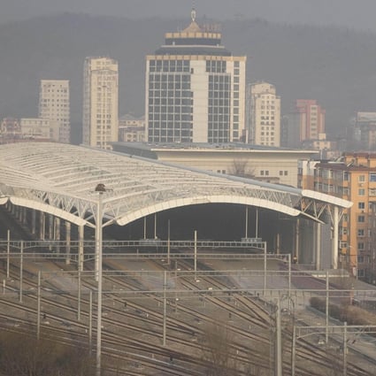 The Dandong-Sinuiju railway across the Yalu River is the main trading route connecting China with North Korea. Photo: Kyodo