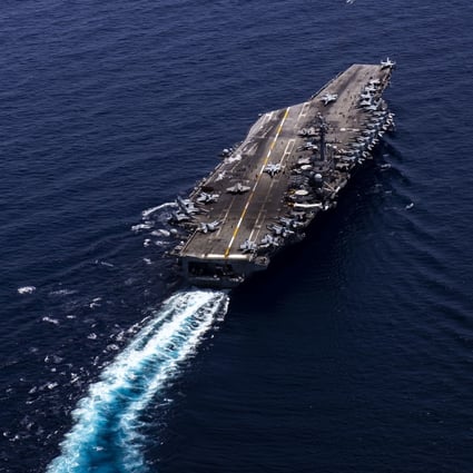 Nimitz-class aircraft carrier USS Carl Vinson conducts flight operations in the South China Sea. Photo: US Navy