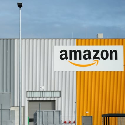 A view of the Amazon logistic center with the company’s logo in Dortmund, Germany, on November 14, 2017. Photo: Reuters
