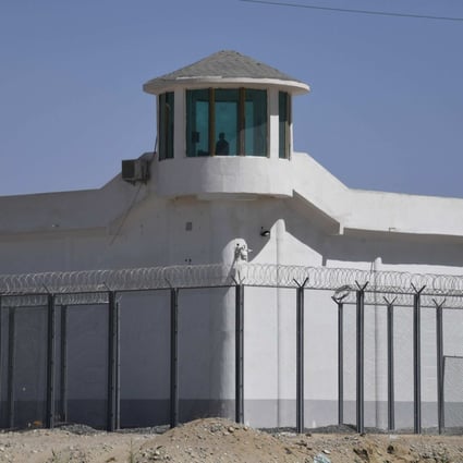 A watchtower is seen in May 2019 at a high-security facility in Xinjiang near what is believed to be a re-education camp where mostly people from Muslim ethnic minorities are detained. Photo: AFP