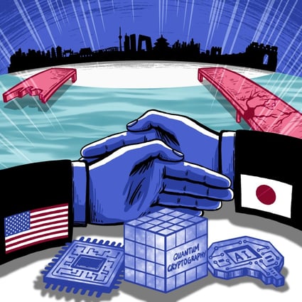 The US and Japan have pledged to boost cooperation on supply chains, technology and export controls, with an eye on China. Illustration: Lau Ka-kuen
