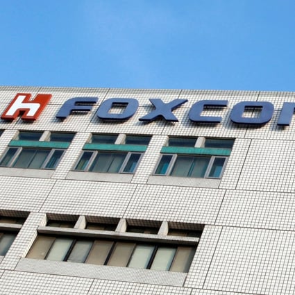 The Foxconn logo seen at the company’s headquarters in New Taipei City, Taiwan, on May 25, 2010. Photo: Reuters
