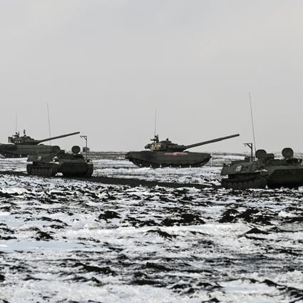 The Russian army stages drills in the southern Rostov region, bordering Ukraine. Photo: Reuters