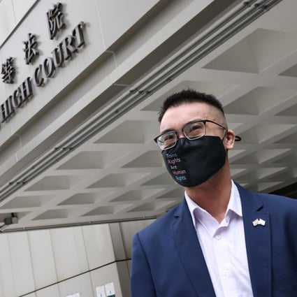 Henry Tse, a transgender man appealing to change his gender on his Hong Kong identity card, leaves High Court. Photo: K. Y. Cheng