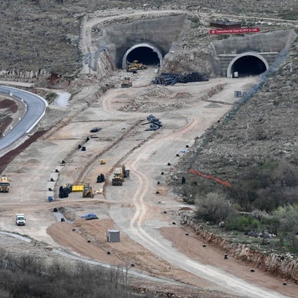 A section of a highway connecting the Montenegrin city of Bar to Serbia under construction in 2019, financed by the Exim Bank of China. Photo: AFP
