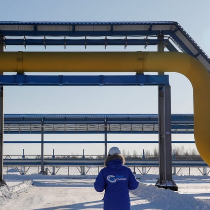 A section of Gazprom’s Power Of Siberia gas pipeline, which supplies gas to China, in Russia’s far eastern Amur region, pictured on November 29, 2019. Russia also supplies half of Europe’s natural gas, and there are fears it could cut supplies in retaliation for US and European sanctions, should it invade Ukraine. Photo: Reuters