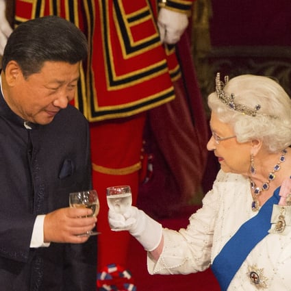 Chinese President Xi Jinping, pictured with Britain’s Queen Elizabeth in 2015, sent a message of congratulations as the queen embarked on celebrations for her Platinum Jubilee. Photo: AP Photo