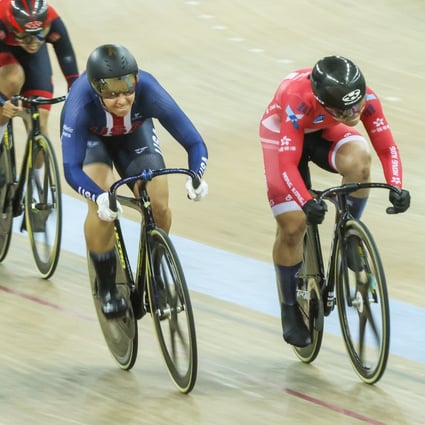 Jessica Lee (right) represents Hong Kong at the 2021 Nations Cup at the Tseung Kwan O velodrome. The 31-year-old decides to call it a day in professional career. Photo: May Tse