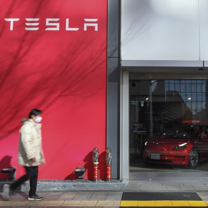 Tesla is the runaway leader in China’s premium electric car segment. Photo: Bloomberg