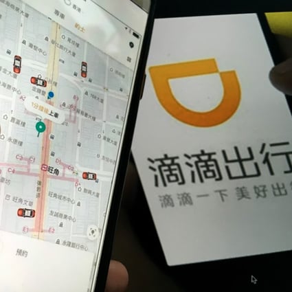 The Didi Chuxing app shown on a smartphone on April 18, 2018. Didi plans to lay off staff as it faces increased losses amid an unresolved cybersecurity probe and a delisting process in New York in favour of the Hong Kong stock exchange. Photo: SCMP