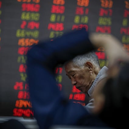 Investors monitor stock prices at a brokerage house in Beijing in October 2019. Photo: AP