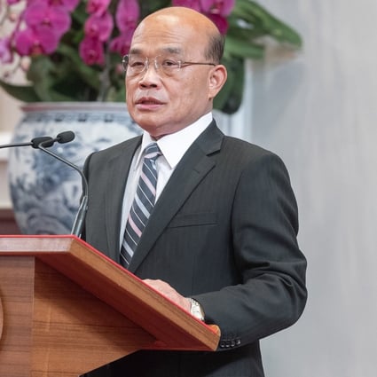 Taiwanese Premier Su Tseng-chang approved the revised penalties at a cabinet meeting on Thursday. Photo: EPA-EFE 