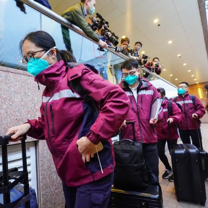 Medical experts from mainland China arrive in Hong Kong on Thursday. Photo: Felix Wong