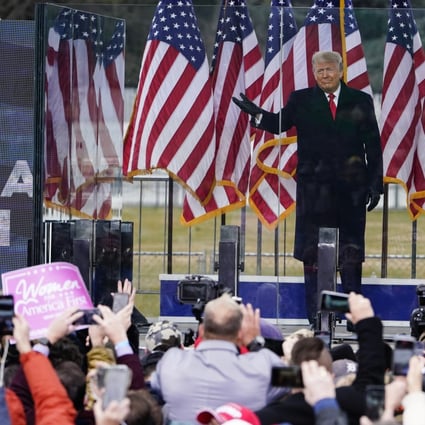 Donald Trump at a rally in Washington on January 6, 2021. Photo: AP