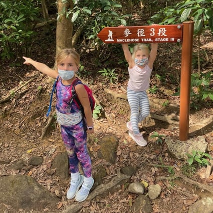Winnie, 6, and Josie, 4, are hiking the entire Hong Kong and MacLehose Trails over a series of weekends to raise money for ImpactHK. Photos: Handout