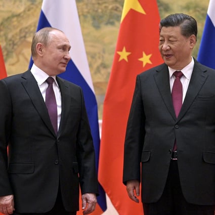 Chinese President Xi Jinping (right) and Russian President Vladimir Putin at a meeting in Beijing before the opening ceremony for the Winter Olympics. Photo: AP