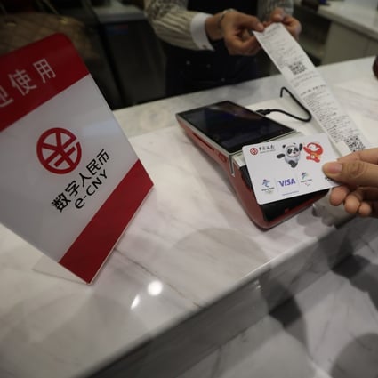 China’s digital currency, known as the e-yuan, has undergone several pilot programmes, including at the Winter Olympics. Photo: Simon Song