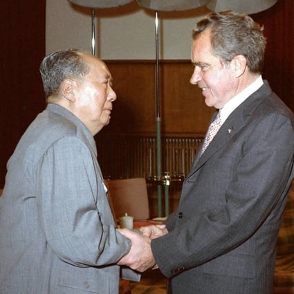 Chairman Mao Zedong greets former US president Richard Nixon during his 1972 visit to China, which culminated with the  Shanghai Communique. Photo: Xinhua 