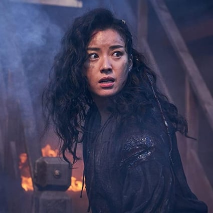 Han Hyo-joo in a scene from Netflix’s The Pirates: The Last Royal Treasure, directed by Kim Jeong-hoon and co-starring Kang Ha-neul.