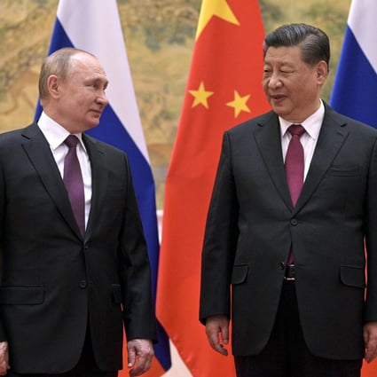 Chinese President Xi Jinping and Russian President Vladimir Putin during their meeting in Beijing on February 4. Photo: AP