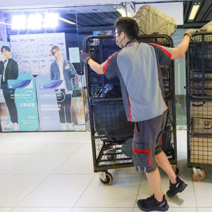 A wave of panic buying and surging coronavirus cases have resulted in online retailers and logistic firms struggling to deliver orders. Photo: Dickson Lee