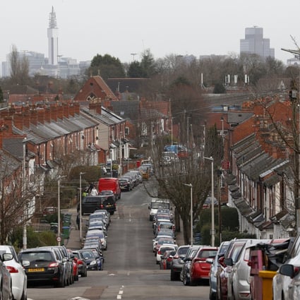 A street in Birmingham city lined with terraced houses on January 28, 2021. Photo: Bloomberg