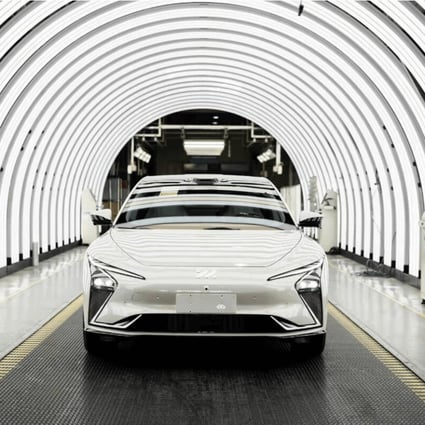 The IM L7 from the joint venture IM Motors marks Alibaba’s first foray into China’s booming electric vehicle market, which has also attracted tech giants Huawei, Xiaomi and Baidu. Photo: Alibaba