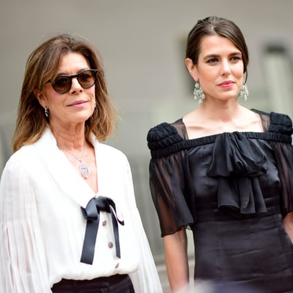 Caroline of Hanover and Charlotte Casiraghi  at  a tribute to Karl Lagerfeld at Grand Palais in Paris, France. Photo: Getty Images