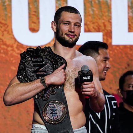 Reinier de Ridder speaks at the ONE: Full Circle ceremonial weigh-ins. Photo: ONE Championship 