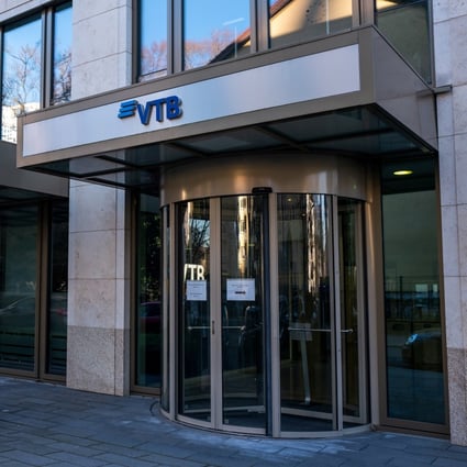 VTB Bank Europe in Frankfurt on 3 March 2022. Photo: EPA-/CONSTANTIN ZINN