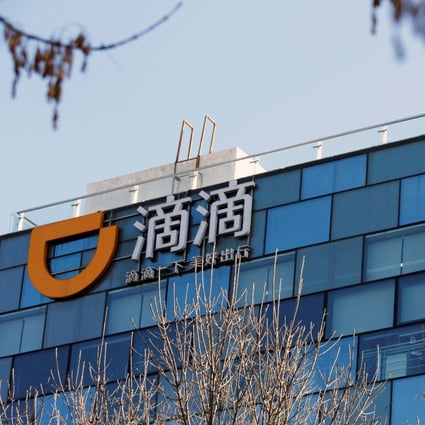 Didi’s logo at the company’s headquarters in Beijing on November 20, 2020. Photo: Reuters.
