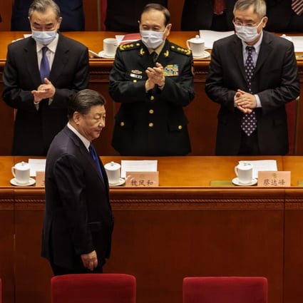 Chinese President Xi Jinping arrives for the closing session of the Chinese People’s Political Consultative Conference (CPPCC) at the Great Hall of the People, in Beijing, on March 10. China holds two major annual political meetings, The National People’s Congress (NPC) and the CPPCC, known as ‘Lianghui’ or ‘Two Sessions’. Photo: EPA-EFE