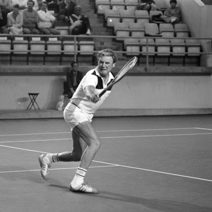 Hong Kong’s first Grand Masters tennis event in 1980 was won by Frank Sedgman (pictured), a 52-year-old who won five Grand Slam singles and 22 doubles titles as an amateur. Photo: Robin Lam Kit