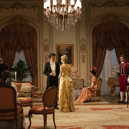 A scene in the fictional Russell mansion on Fifth Avenue from HBO series The Gilded Age. The series is a showcase for Beaux Arts buildings funded by wealthy New York families such as the Rockefellers and Vanderbilts. Photo: AP