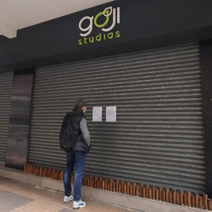 Goji Studios has closed all of its fitness centres in Hong Kong, just one of many businesses hit hard by pandemic rules in the last two years. Photo: Nora Tam