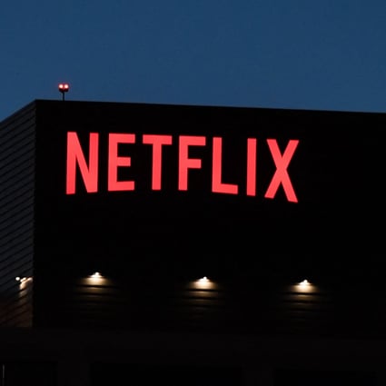 The Netflix logo is seen on its office building on Sunset Boulevard in Los Angeles, California, on October 19, 2021. Photo: AFP