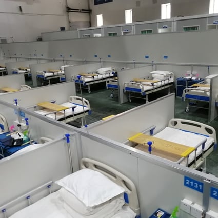 A temporary hospital set up in Changchun, Jilin province, as the city battles an outbreak. People with mild cases of Covid-19 will no longer be sent to hospital under China’s revised treatment guidelines. Photo: Xinhua