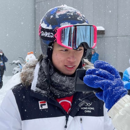 Hong Kong Alpine skier Adrian Yung Hau-tsuen after his men’s giant slalom event at the Beijing Winter Olympic Games at the Yanqing National Alpine Skiing Centre. Photo: SF&OC