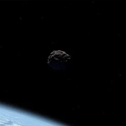 An illustration of asteroid 2022 EB5 as it approached Earth. Photo: Nasa-JPL