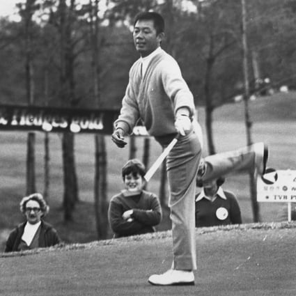 Taiwanese golfer Lu Liang-huan in action during Hong Kong Open Golf Championship in Fanling in February 1974. Photo: SCMP