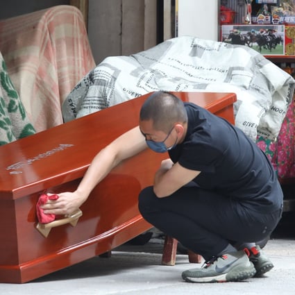 Hong Kong’s funeral industry has warned that the city faces a shortage of coffins amid a surge in coronavirus-related deaths. Photo: Yik Yeung-man