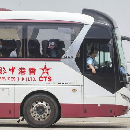 Medical staff from 14 mainland medical units in Guangdong province arriving at AsiaWorld-Expo on March 17, 2022. Photo: Jelly Tse