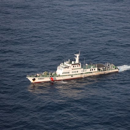 A China coastguard ship cruising near Japan’s territorial waters. Photo: EPA