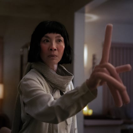 Michelle Yeoh in a still from Everything Everywhere All at Once, a sci-fi comedy by Daniel Scheinert and Daniel Kwan.