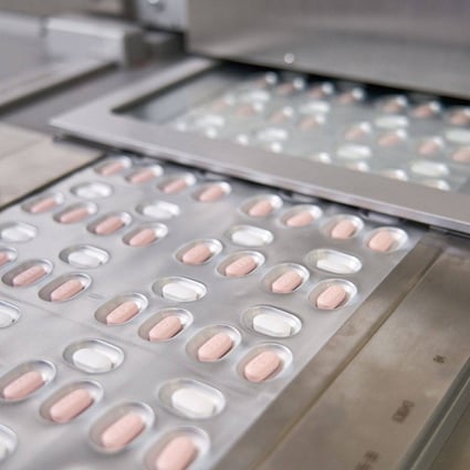 A laboratory manufacturing Pfizer’s Paxlovid in Freiburg, Germany. Fosun Pharma is also eligible to produce and supply the raw ingredients for the drug, which is called nirmatrelvir. Photo: AFP