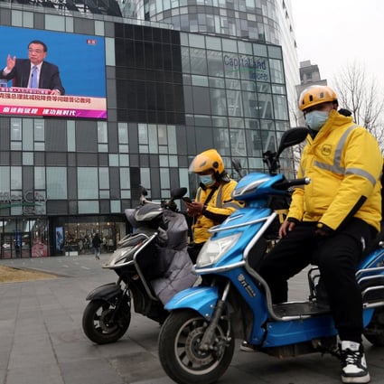 Meituan, China’s largest on-demand services provider, had more than 5 million delivery couriers as of December 31, 2021. Photo: Reuters 