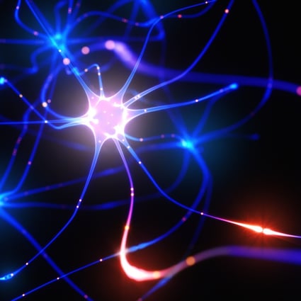 Chinese astronauts could soon be using mind power to operate a giant arm at their space station. Pictured is an artist’s interpretation of neuron pulses within a human brain. Photo: Shutterstock