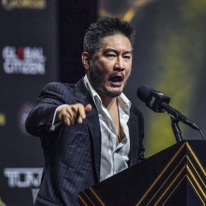Chatri Sityodtong speaks at ONE Championship’s ONE X press conference in Singapore. Photos: ONE Championship