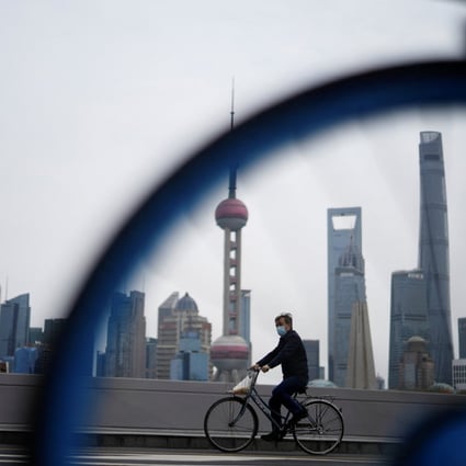 Pudong New Area, on the eastern bank of Shanghai’s Huangpu River, went into a four-day lockdown from 5am on Monday. Photo: Reuters
