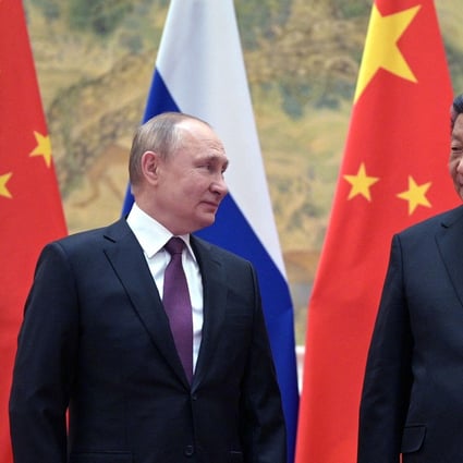 Russian President Vladimir Putin, left. and Chinese President Xi Jinping pose for a photograph during their meeting in Beijing last month. Photo: AFP via Getty Images/TNS